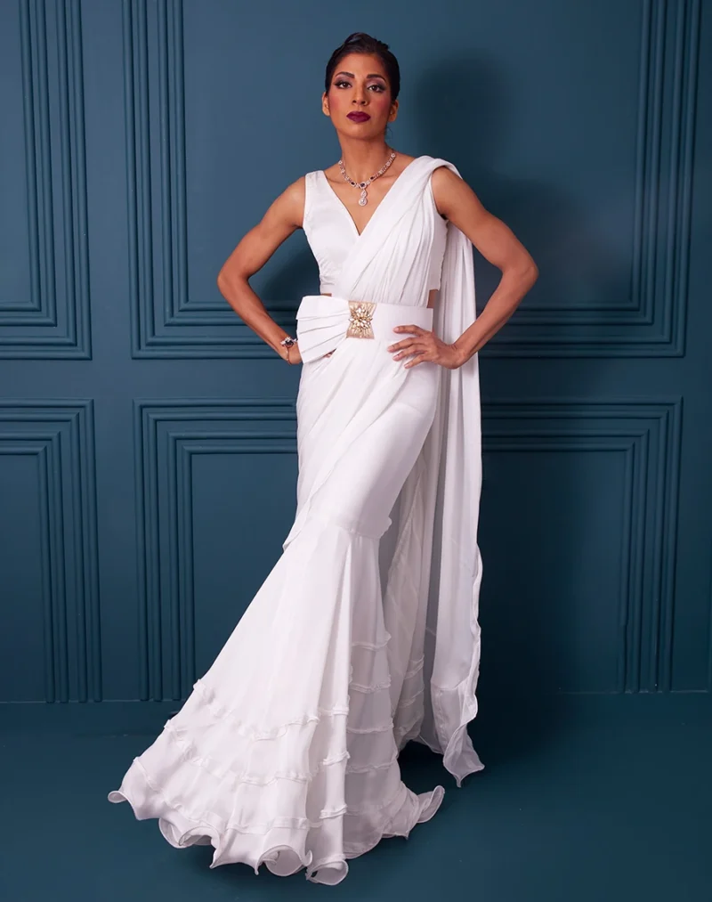 Jelena White. Saree Code SBSI14-05435
