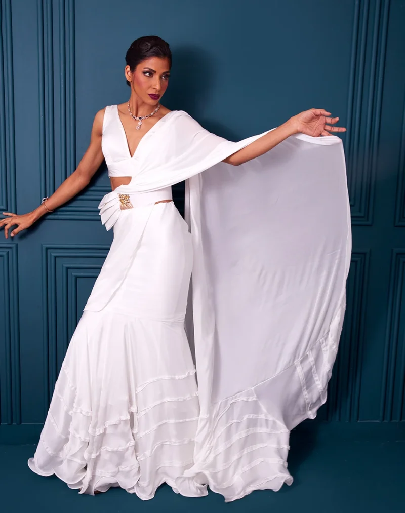 Jelena White. Saree Code SBSI14-05465